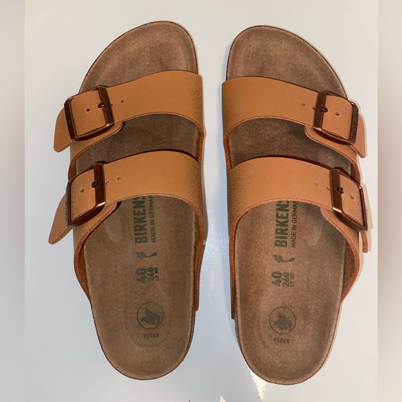 Arizona Vegan Birkibuc Sandals in Pecan - Picture 1 of 5